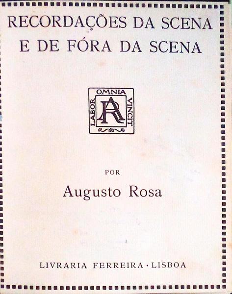 RECORDAÃ‡Ã•ES DA SCENA E DE FORA DA SCENA.