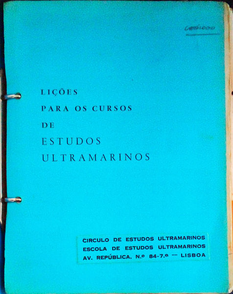 LIÃ‡Ã•ES PARA OS CURSOS DE ESTUDOS ULTRAMARINOS.