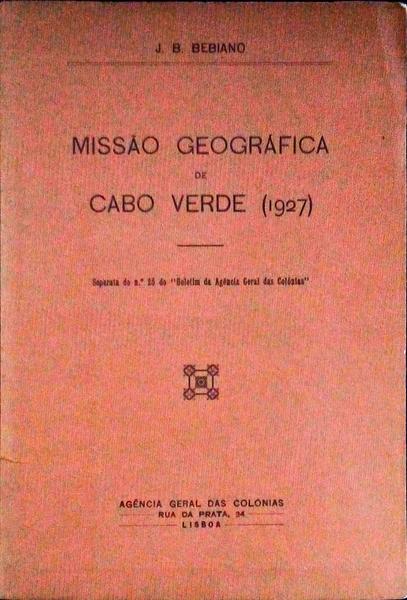 MISSÃƒO GEOGRÃFICA DE CABO VERDE (1927).