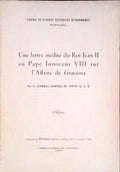 UNE LETTRE INÃ‰DITE DU ROI JEAN II AU PAPE INNOCENT VIII SUR L'AFFAIRE DE GRACIOSA.