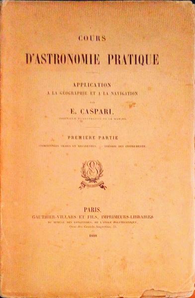 COURS D'ASTRONOMIE PRATIQUE.
