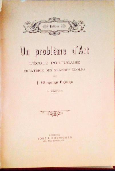 UN PROBLÃˆME D'ART L'ECOLE PORTUGAISE CRÃ‰ATICE DES GRANDES Ã‰COLES.