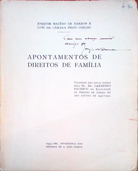APONTAMENTOS DE DIREITOS DE FAMÃLIA.