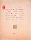 AS TAPEÃ‡ARIAS DE D. AFFONSO V FORAM PARA CASTELA POR OFERTA DESTE REI.