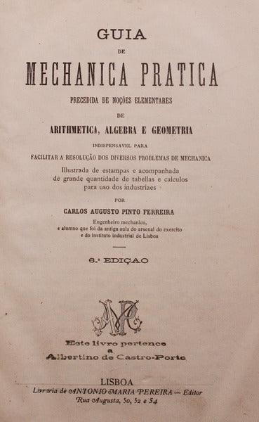 GUIA DE MECHANICA PRATICA.