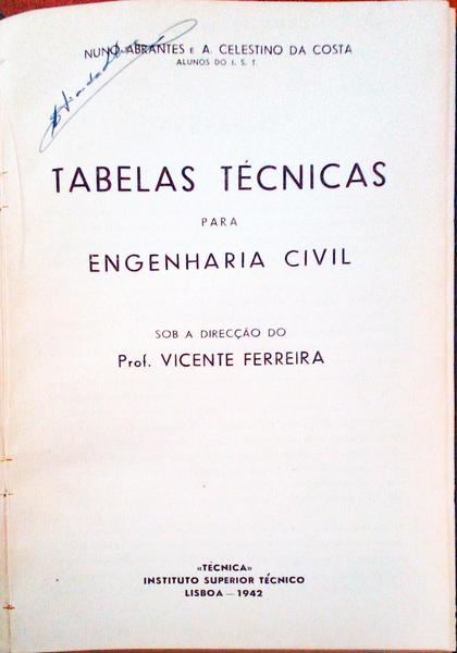 TABELAS TÃ‰CNICAS PARA ENGENHARIA CIVIL. [1.Âª EDIÃ‡ÃƒO]