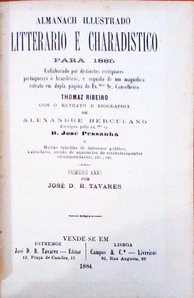 ALMANACH ILLUSTRADO LITTERARIO E CHARADISTICO PARA 1885.