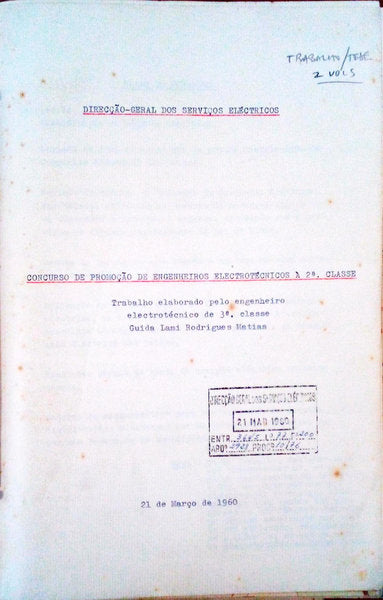 CONCURSO DE PROMOÃ‡ÃƒO DE ENGENHEIROS ELECTROTÃ‰CNICOS Ã€ 2Âª CLASSE.