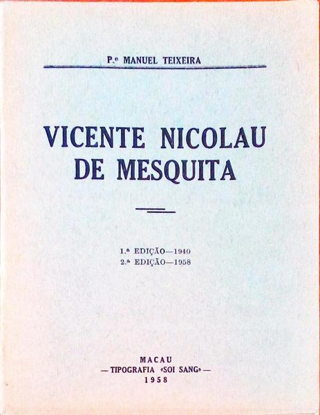 VICENTE NICOLAU DE MESQUITA.