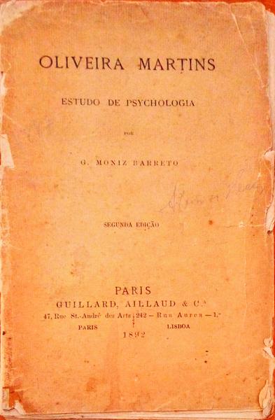OLIVEIRA MARTINS ESTUDO DE PSYCHOLOGIA.