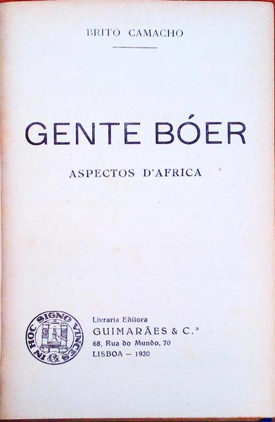 GENTE BÃ“ER, ASPECTOS D'ÃFRICA.