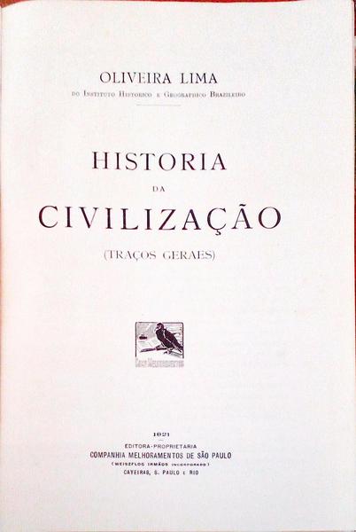 HISTORIA DA CIVILIZAÃ‡ÃƒO (TRAÃ‡OS GERAES).