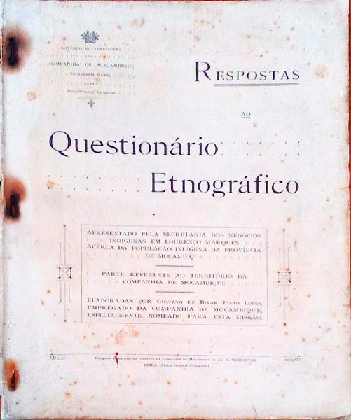 RESPOSTAS AO QUESTIONÃRIO ETNOGRÃFICO.