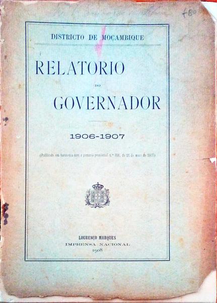 RELATORIO DO GOVERNADOR. 1906-1907.