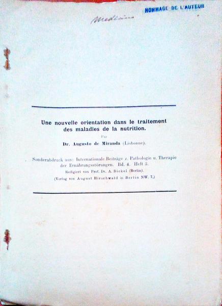 UNE NOUVELLE ORIENTATION DANS LE TRAITEMENT DES MALADIES DE LA NUTRITION.