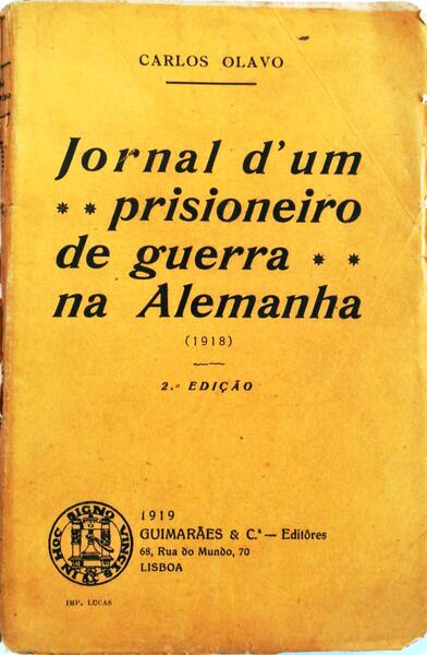 JORNAL Dâ€™ UM PRISIONEIRO DE GUERRA NA ALEMANHA (1918).