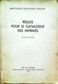 RÃˆGLES POUR LE CATALOGUE DES IMPRIMÃ‰S.