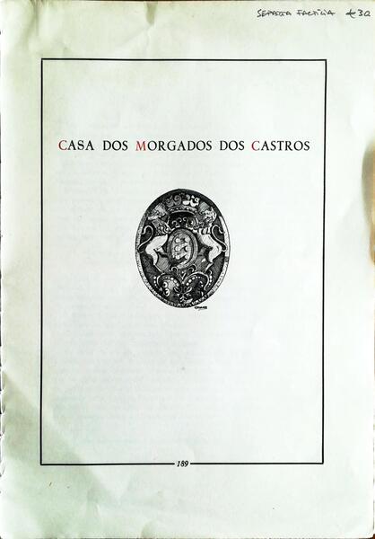 CASA DOS MORGADOS DOS CASTROS.