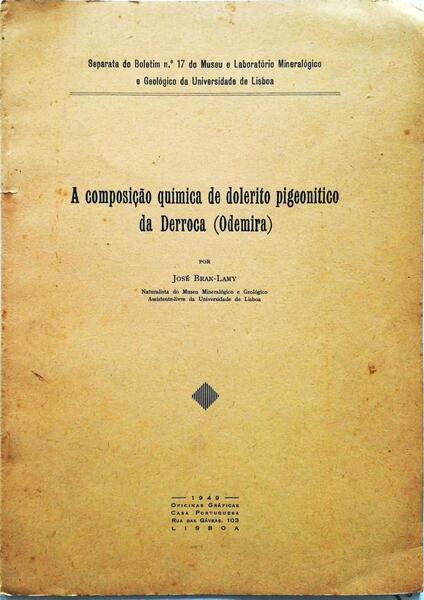 A COMPOSIÃ‡ÃƒO QUÃMICA DE DOLERITO PIGEONÃTICO DA DERROCA (ODEMIRA).