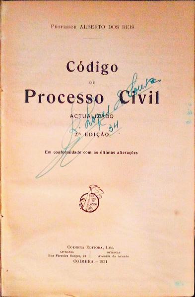 CÃ“DIGO DE PROCESSO CIVIL ACTUALIZADO.