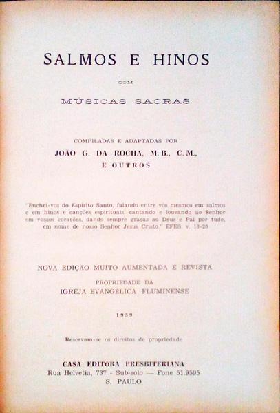 SALMOS E HINOS COM MÃšSICAS SACRAS.
