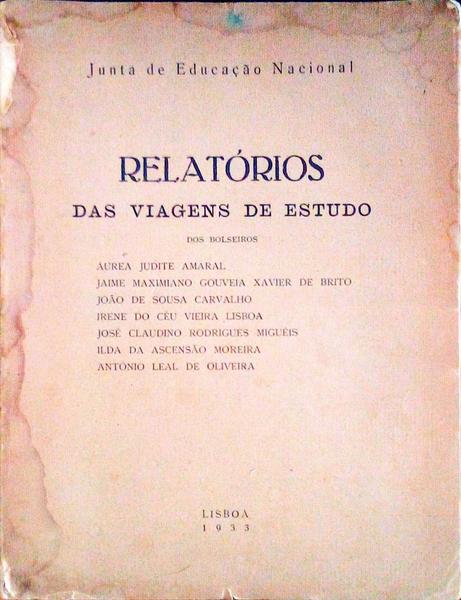 RELATÃ“RIOS DAS VIAGENS DE ESTUDO DOS BOLSEIROS.