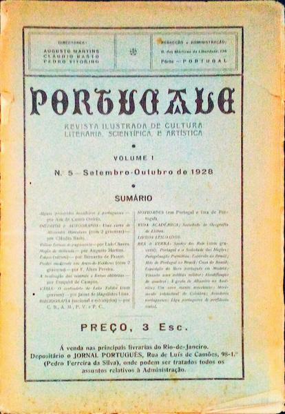 PORTUCALE. Revista Ilustrada de Cultura LiterÃ¡ria, ScientÃ­fica e ArtÃ­stica.