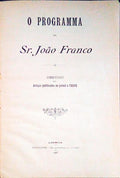 PROGRAMA (O) DO SR. JOÃƒO FRANCO. Commentario em Artigos Publicados no Jornal a Tarde.
