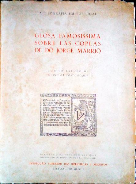 GLOSA FAMOSISSIMA SOBRE LAS COPLAS DE DÃ• JORGE MARRIQ.