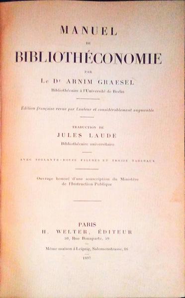 MANUEL DE BIBLIOTHÃ‰CONOMIE.