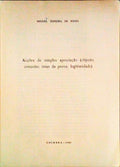 ACÃ‡Ã•ES DE SIMPLES APRECIAÃ‡ÃƒO (Objecto; Conceito; Ã“nus da Prova; Legitimidade)
