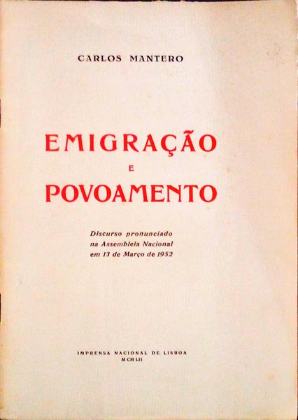 EMIGRAÃ‡ÃƒO E POVOAMENTO.
