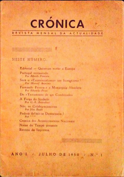 CRÃ“NICA. Revista Mensal da Actualidade.