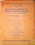 GAZETA DE MATEMÃTICA, N.Âº 74-75, MARÃ‡O-JUNHO 1959.