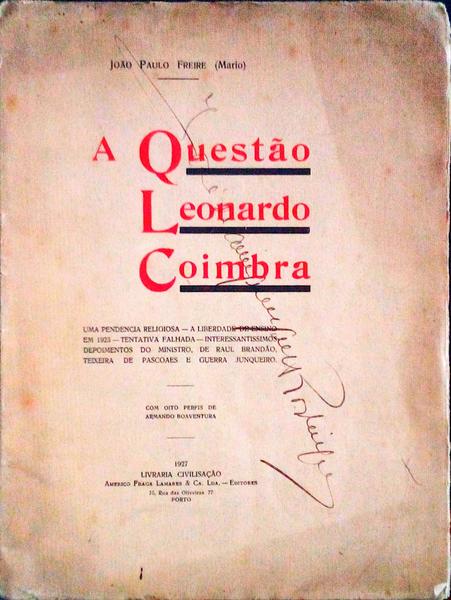 A QUESTÃƒO DE LEONARDO COIMBRA.