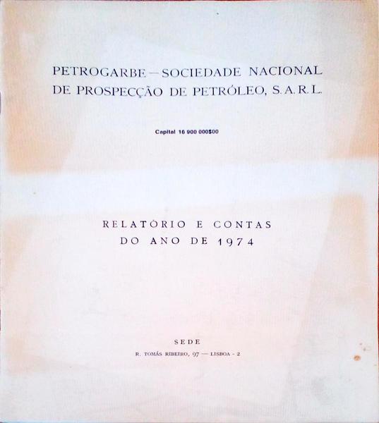 RELATÃ“RIA E CONTAS DO ANO DE 1974.
