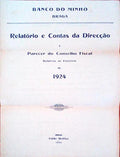 RELATÃ“RIO E CONTAS DA DIRECÃ‡ÃƒO E PARECER DO CONSELHO FISCAL RELATIVOS AO EXERCÃCIO DE 1924.