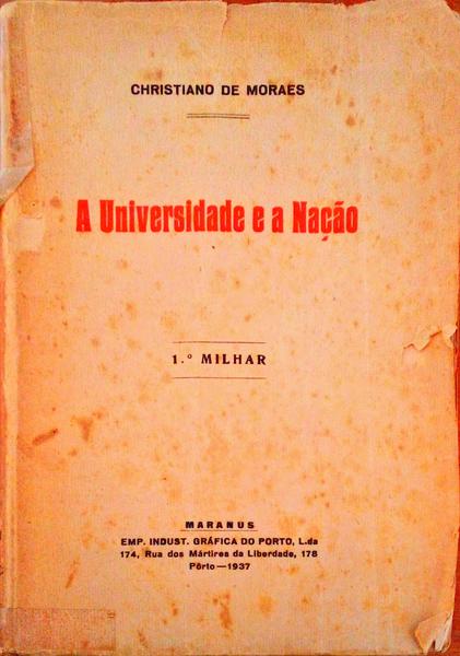 A UNIVERSIDADE E A NAÃ‡ÃƒO.