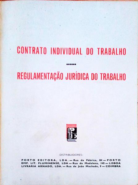 CONTRATO INDIVIDUAL DE TRABALHO REGULAMENTAÃ‡ÃƒO JURÃDICA DO TRABALHO.