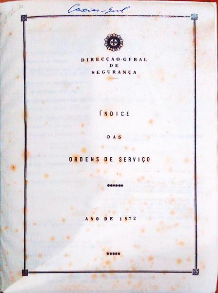 ÃNDICE DAS ORDENS DE SERVIÃ‡O.