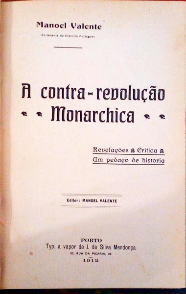 A CONTRA-REVOLUÃ‡ÃƒO MONARCHICA.