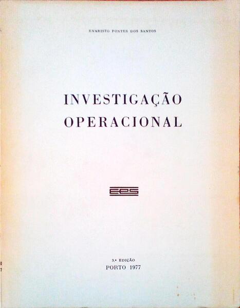 INVESTIGAÃ‡ÃƒO OPERACIONAL.