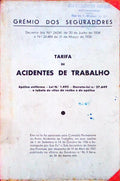 TARIFA DE ACIDENTES DE TRABALHO.