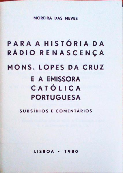 PARA A HISTÃ“RIA DA RÃDIO RENASCENÃ‡A.