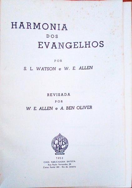 HARMONIA DOS EVANGELHOS.