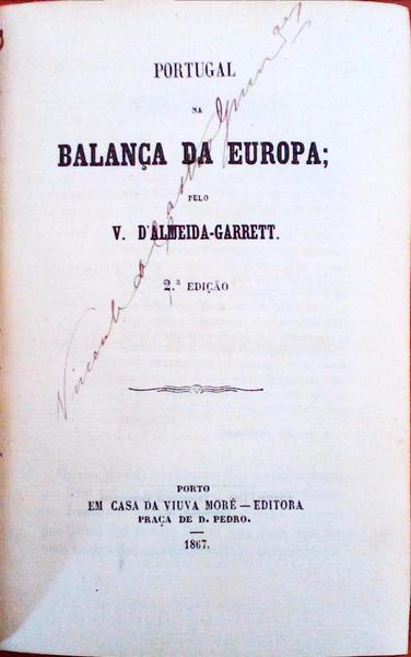 PORTUGAL NA BALANÃ‡A DA EUROPA. [2.Âª EDIÃ‡ÃƒO]