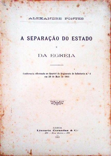 A SEPARAÃ‡ÃƒO DO ESTADO E DA EGREJA.