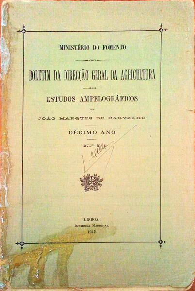 BOLETIM DA DIRECÃ‡ÃƒO GERAL DA AGRICULTURA. [DÃ©cimo Ano. NÂº 5]