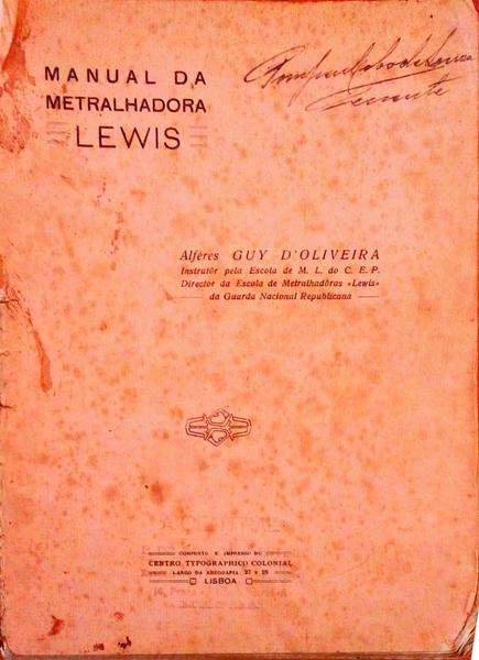 MANUAL DA METRALHADORA LEWIS.