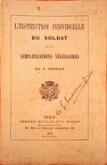 L'INSTRUCTION INDIVIDUELLE DU SOLDAT ET LES SIMPLIFICATIONS NÃ‰CESSAIRES.